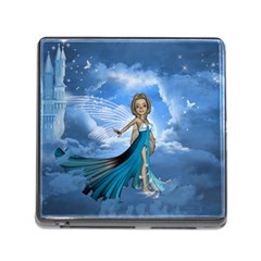 Cute Fairy In The Sky Memory Card Reader (square 5 Slot) by FantasyWorld7