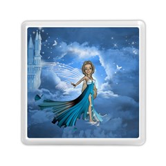 Cute Fairy In The Sky Memory Card Reader (square) by FantasyWorld7