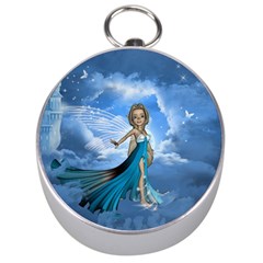 Cute Fairy In The Sky Silver Compasses by FantasyWorld7