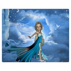 Cute Fairy In The Sky Double Sided Flano Blanket (medium)  by FantasyWorld7