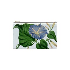 Blue Morning Glory -vintage Cosmetic Bag (small) by WensdaiAmbrose