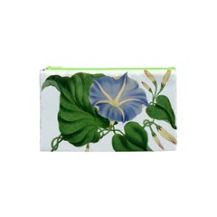 Blue Morning Glory -vintage Cosmetic Bag (xs) by WensdaiAmbrose