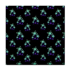 Dark Floral Drawing Print Pattern Tile Coasters by dflcprintsclothing