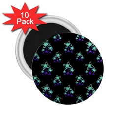 Dark Floral Drawing Print Pattern 2 25  Magnets (10 Pack)  by dflcprintsclothing