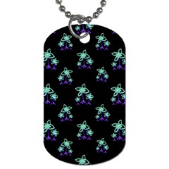 Dark Floral Drawing Print Pattern Dog Tag (one Side) by dflcprintsclothing