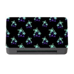 Dark Floral Drawing Print Pattern Memory Card Reader With Cf