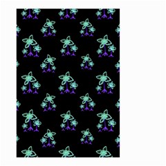 Dark Floral Drawing Print Pattern Small Garden Flag (two Sides) by dflcprintsclothing