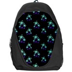 Dark Floral Drawing Print Pattern Backpack Bag Front