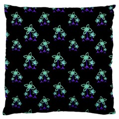 Dark Floral Drawing Print Pattern Standard Flano Cushion Case (two Sides)