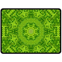 Spring Flower Joy Fleece Blanket (large)  by pepitasart