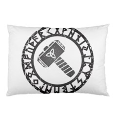 Thor Hammer With Runes Valhalla Tristella Viking Norse Mythology Mjolnir  Pillow Case by snek