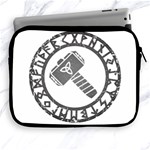 Thor Hammer with Runes Valhalla Tristella Viking Norse Mythology Mjolnir  Apple iPad Zipper Case Front