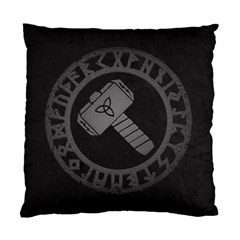 Thor Hammer With Runes Valhalla Tristella Viking Norse Mythology Mjolnir Standard Cushion Case (two Sides) by snek