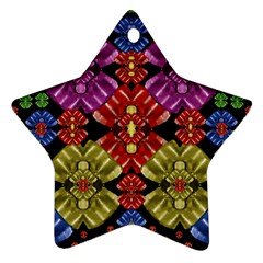 Candy To Sweetest Festive Love Star Ornament (two Sides) by pepitasart