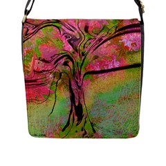 The Blossom Tree  Flap Closure Messenger Bag (l)