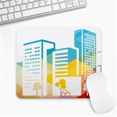 Silhouette Cityscape Building Icon Color City Large Mousepads by Sudhe