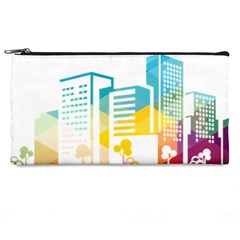 Silhouette Cityscape Building Icon Color City Pencil Cases by Sudhe