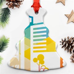 Silhouette Cityscape Building Icon Color City Ornament (christmas Tree)  by Sudhe