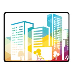 Silhouette Cityscape Building Icon Color City Double Sided Fleece Blanket (small)  by Sudhe