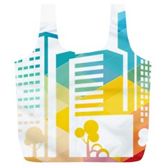 Silhouette Cityscape Building Icon Color City Full Print Recycle Bag (xl) by Sudhe