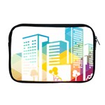 Silhouette Cityscape Building Icon Color City Apple MacBook Pro 17  Zipper Case Front