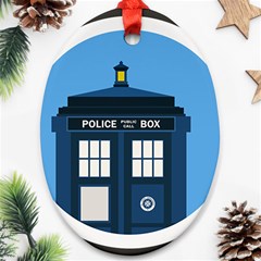 Doctor Who Tardis Ornament (oval) by Sudhe