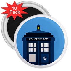 Doctor Who Tardis 3  Magnets (10 Pack)  by Sudhe