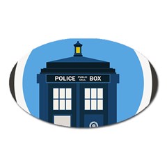 Doctor Who Tardis Oval Magnet by Sudhe