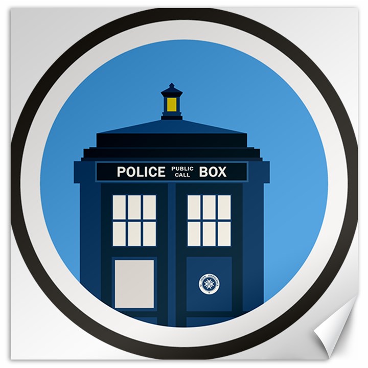 Doctor Who Tardis Canvas 20  x 20 