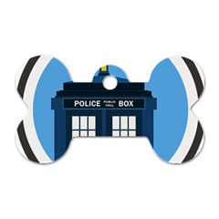 Doctor Who Tardis Dog Tag Bone (one Side) by Sudhe