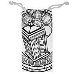 Bad Wolf Tardis Art Drawing Doctor Who Jewelry Bag by Sudhe