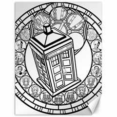 Bad Wolf Tardis Art Drawing Doctor Who Canvas 18  X 24  by Sudhe