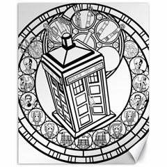 Bad Wolf Tardis Art Drawing Doctor Who Canvas 11  X 14  by Sudhe