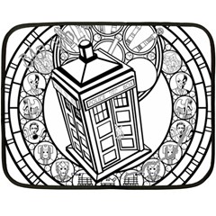 Bad Wolf Tardis Art Drawing Doctor Who Double Sided Fleece Blanket (mini)  by Sudhe