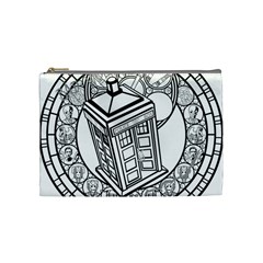 Bad Wolf Tardis Art Drawing Doctor Who Cosmetic Bag (medium) by Sudhe