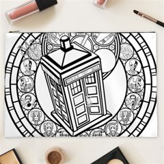 Bad Wolf Tardis Art Drawing Doctor Who Cosmetic Bag (xxl) by Sudhe