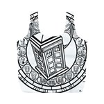 Bad Wolf Tardis Art Drawing Doctor Who Full Print Recycle Bag (M) Front