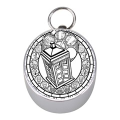 Bad Wolf Tardis Art Drawing Doctor Who Mini Silver Compasses by Sudhe