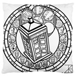 Bad Wolf Tardis Art Drawing Doctor Who Standard Flano Cushion Case (Two Sides) Front