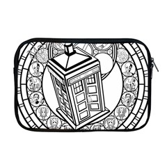 Bad Wolf Tardis Art Drawing Doctor Who Apple Macbook Pro 17  Zipper Case by Sudhe