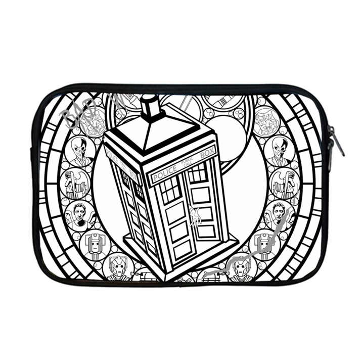 Bad Wolf Tardis Art Drawing Doctor Who Apple MacBook Pro 17  Zipper Case