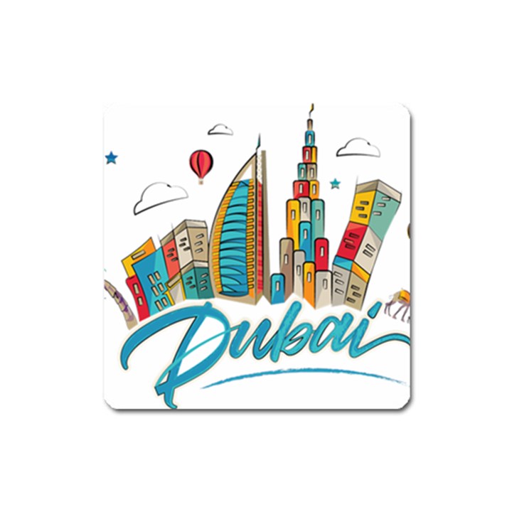 Burj Khalifa Skyline Clip Art Drawing Comic World Square Magnet