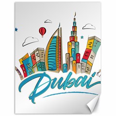 Burj Khalifa Skyline Clip Art Drawing Comic World Canvas 18  X 24  by Sudhe