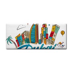 Burj Khalifa Skyline Clip Art Drawing Comic World Hand Towel by Sudhe