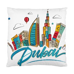 Burj Khalifa Skyline Clip Art Drawing Comic World Standard Cushion Case (one Side) by Sudhe