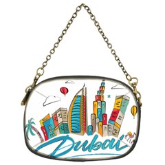 Burj Khalifa Skyline Clip Art Drawing Comic World Chain Purse (two Sides) by Sudhe