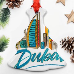 Burj Khalifa Skyline Clip Art Drawing Comic World Christmas Tree Ornament (two Sides) by Sudhe