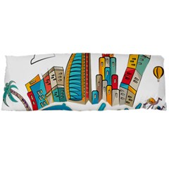 Burj Khalifa Skyline Clip Art Drawing Comic World Body Pillow Case Dakimakura (two Sides) by Sudhe