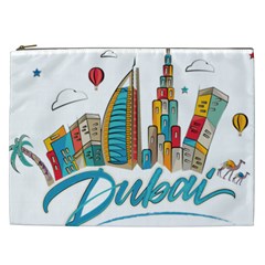 Burj Khalifa Skyline Clip Art Drawing Comic World Cosmetic Bag (xxl) by Sudhe