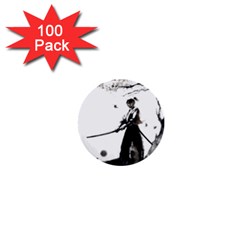 Japan Samurai Drawing   Warrior 1  Mini Buttons (100 Pack)  by Sudhe